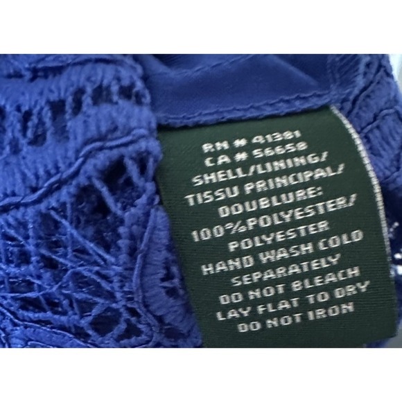 Lauren Ralph Lauren Womens 4 Floral Lace Sleeveless Racerback Dress Resort Wear - Picture 7 of 7